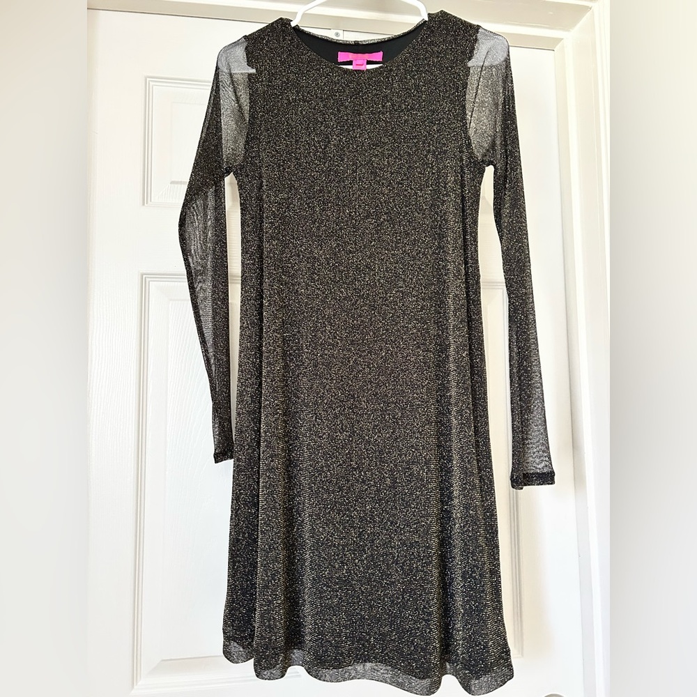 Lilly Pulitzer Ophelia Black Long Sleeve Dress Size Small
